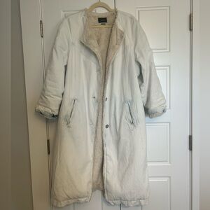 Isabel Marant Kalieia Faded Denim Coat (off-white) size FR 36